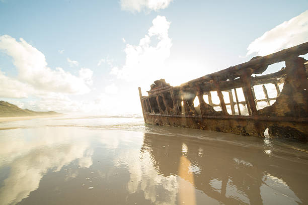 istock Iconic Maheno Shipwreck on Fraser Island 597213438