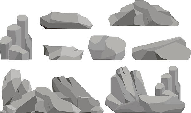 felsen und steine vektor-illustration - rock vector stack heap stock-grafiken, -clipart, -cartoons und -symbole