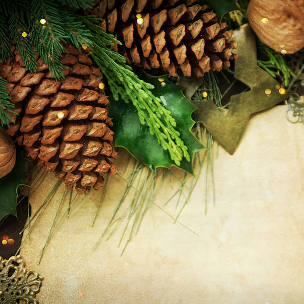 istock Paper background with Christmas border 597226784