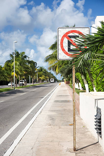 istock No parking sign at the street 597228332