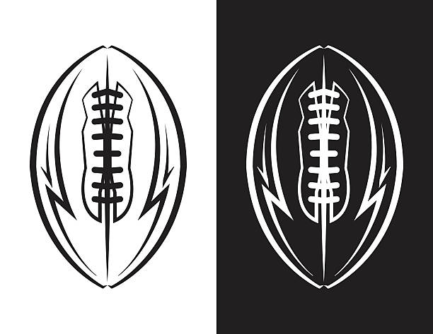 American Football Emblem Icon Illustration An American football ball icon emblem illustration. Vector EPS 10 available. reverse image stock illustrations