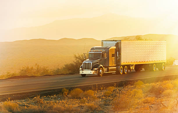 istock Sunrise Semi Truck 597245880