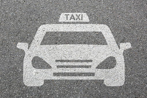 Taxi cab icon sign logo car vehicle street road traffic city mobility transport