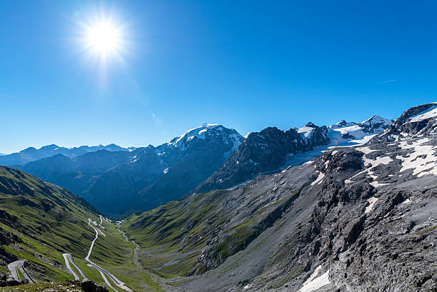 istock Sunset above mountains Alps Passo Stelvio 597250204