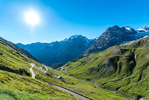 istock Sunset above mountains Alps Passo Stelvio 597251460