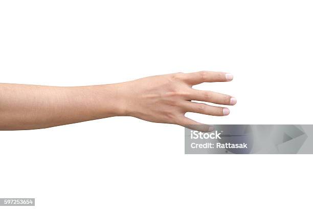 Right Back Hand Of A Man Stock Photo - Download Image Now - Reaching, Gripping, Women