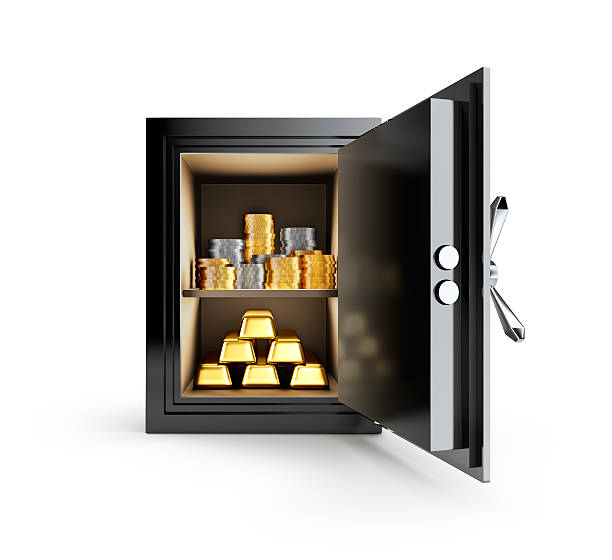 istock Precious Metals Stored In Safe Box 597256460