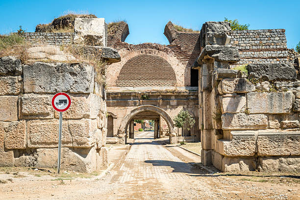 Istanbul gate of Nicea ancient city in Iznik, Turkey