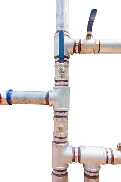 istock pipe and valve isolated on white background 597263002