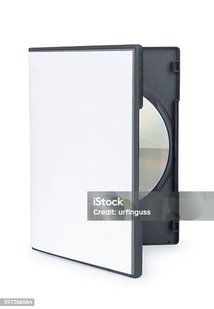 Opened Dvd Cd Disc Cover Case Mockup Stock Photo - Download Image Now - Black Color, Blank, Box - Container