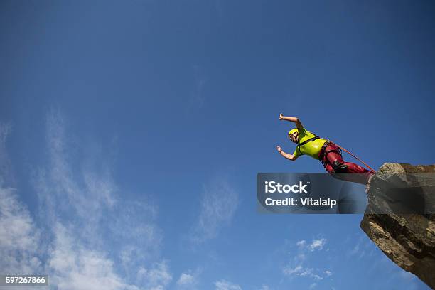 Jump Off A Cliff Stock Photo - Download Image Now - Activity, Adult, Adventure