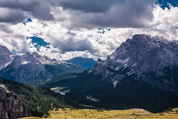 Beautiful view of the Dolomites Alps in Italy