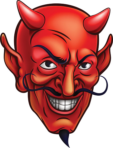Devil Face Cartoon Stock Illustration - Download Image Now - Devil, Horned,  Illustration - iStock