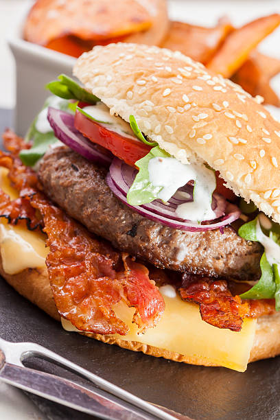 istock juicy bbq burger  bacon cheese fries 597272150
