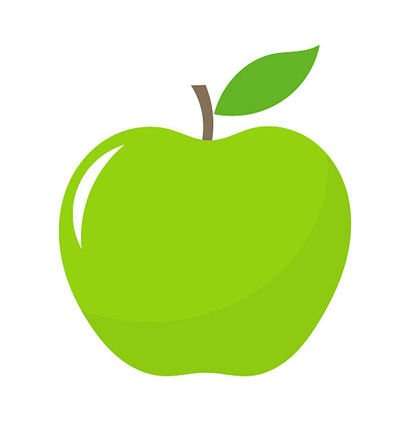 Green Apple With Leaf Stock Illustration - Download Image Now - Apple -  Fruit, Green Color, Art - iStock