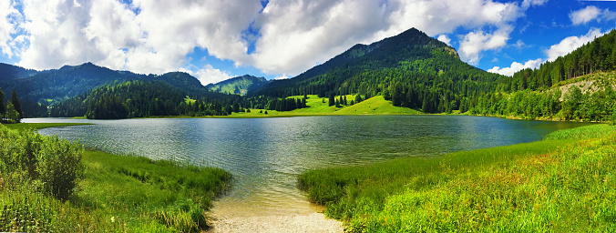 View on lake Spitzingsee - Bavaria, Germany