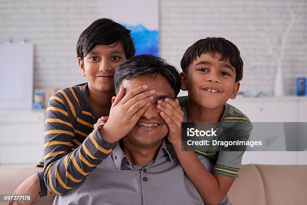 Covering Eyes Stock Photo - Download Image Now - Asian and Indian Ethnicities, Family, Adult