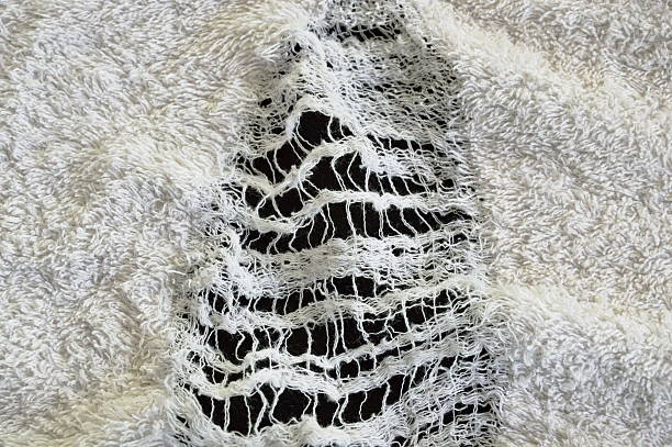 lack of old white towel texture and background
