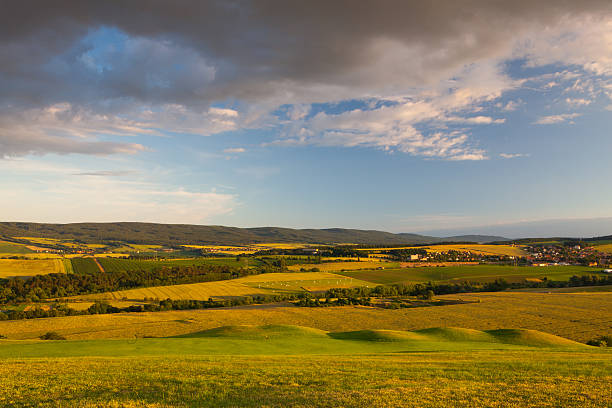 istock Amazing view from golf course to the valley 597634498