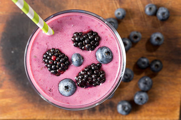 istock Blueberry and blackberry smoothie 597635220