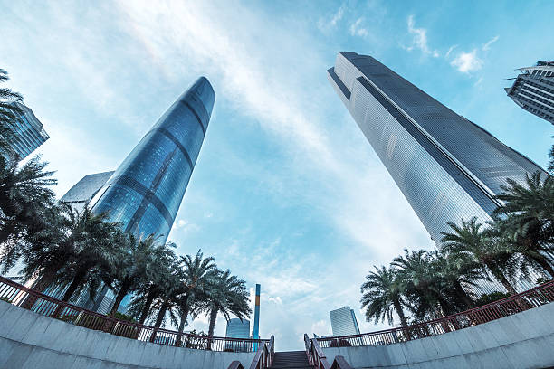 istock skyscrapers with blue sky in guangzhou 597637364