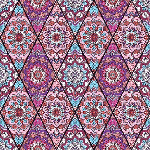 Vector illustration of Boho Pattern Flower Mandala Tender