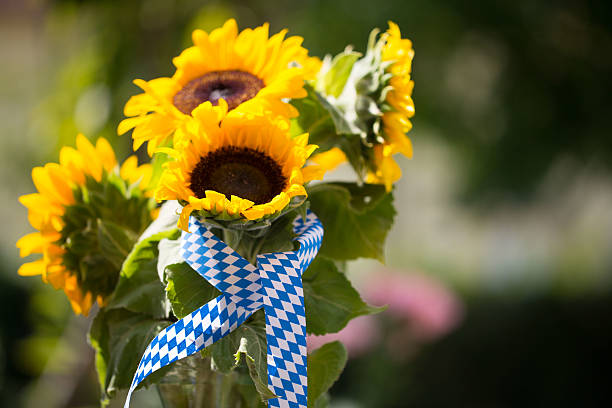 Sunflower boquet with bavarian colors