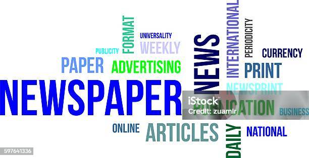 Word Cloud Newspaper Stock Illustration - Download Image Now - Horizontal, Illustration, Label