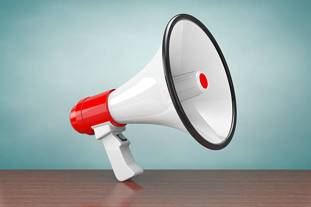 istock Old Style Photo. Retro Megaphone. 3d Rendering 597642026