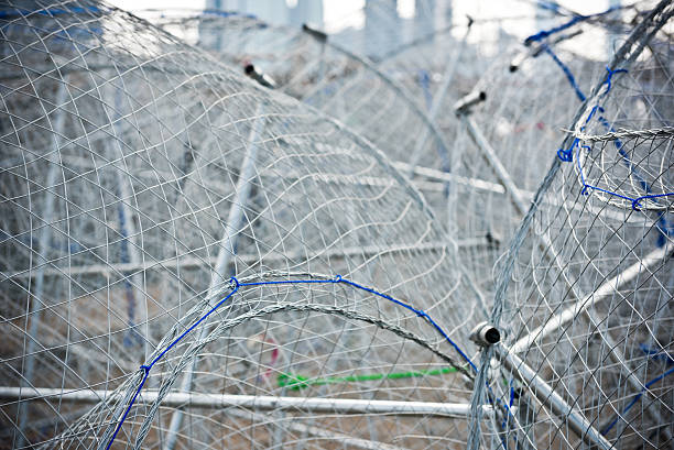istock Metal fishing nets 597642086