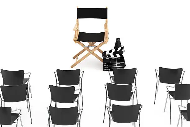 Photo of Office Chairs in front of Cinema Director Chair