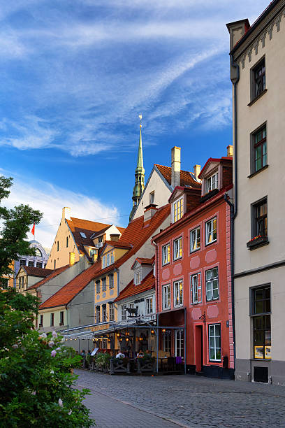 istock Street with old houses in Riga 597643816