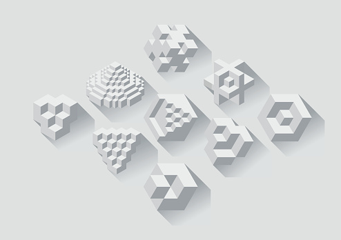 Cubic Objects Stock Illustration - Download Image Now - Abstract ...