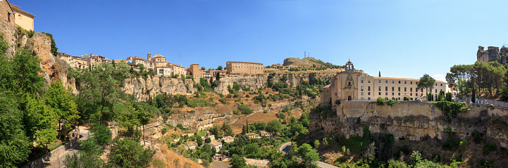 Panorama de monastería y casco antiguo de Cuenca, España photo