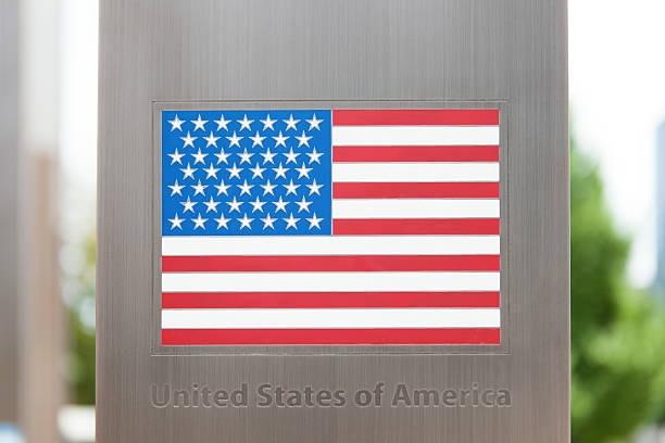 istock Series of national flags on pole - USA 597648058