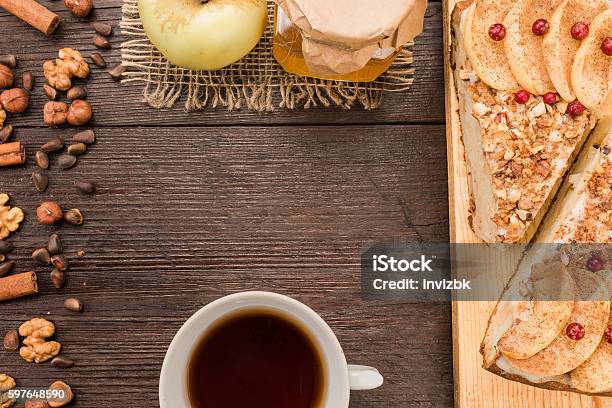 Apple Pie Teatable Stock Photo - Download Image Now - Afternoon Tea, Apartment, Apple - Fruit