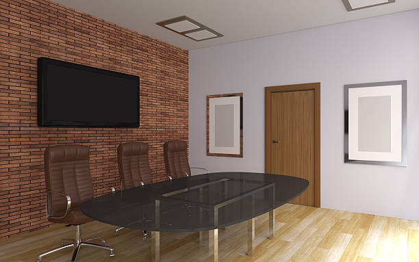 istock Interior of the modern office in the highlands. 3d rendering. 597649802
