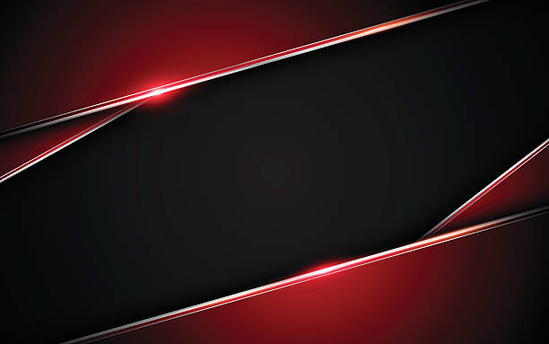 абстрактные металлические красные черные рамки макет дизайн технологий концепции фона - two dimensional shape three dimensional shape red ideas stock illustrations