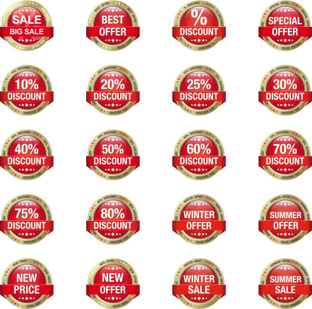 Red Gold Sale Discount Button Red Gold Sale Discount Button 40 off stock illustrations