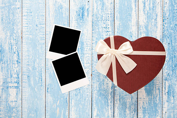istock Heart shaped Valentines Day gift box 597652796