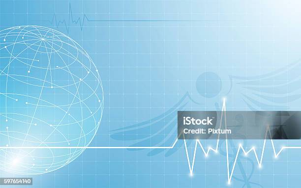Globe Abstrait Avec Contexte Conceptuel De Conception Dinnovation En Soins De Santé Médicaux Vecteurs libres de droits et plus d'images vectorielles de Santé et médecine