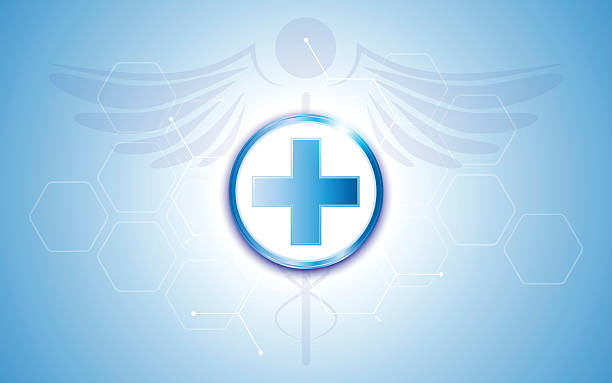 istock abstract medical health care hospital sign symbol hexagon pattern background 597654224