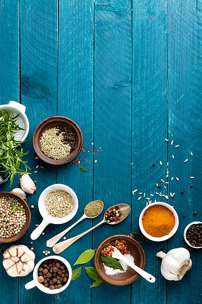 culinary background with various spices for Christmas mulled wine