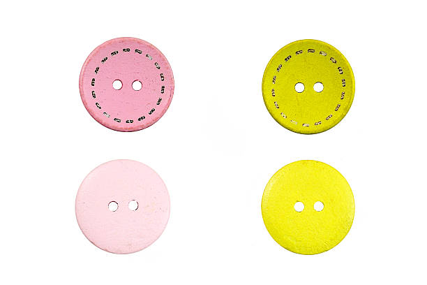 istock Set of buttons (Pink and yellow) isolated on white background 597661114
