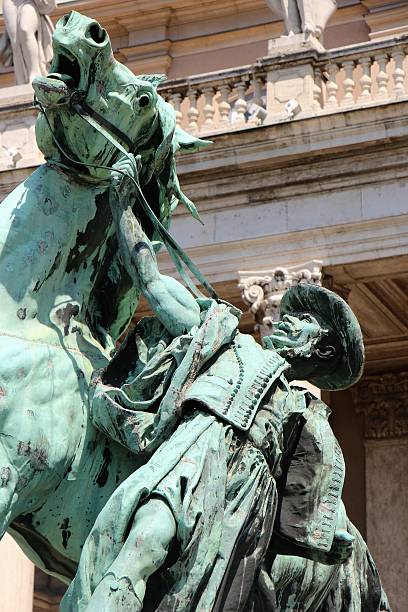 istock budapest - statue of a horse and man 597663350