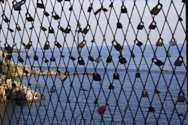 Lovelocks,which the lovers hanging as a symbol of strong eternal love and loyalty