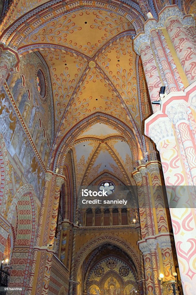 budapest - mathias church ( inside) Budapest - mathias Church ( Inside) Arcade Stock Photo
