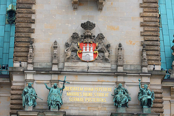 istock Hamburg town hall - details 597666300