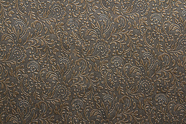 istock Golden floral ornament pattern 597666682