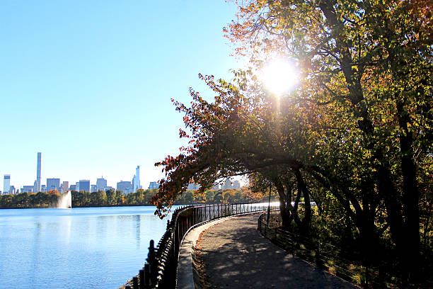 istock Central Park Path Next to Reservoir 597667674